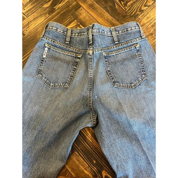 Cinch White Label Jeans Men 35x36 Cowboy Western Work Wear Aztec Fringe Starched - Picture 11 of 11